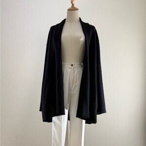 Eileen Fisher Wool Jacket Open Front Cardigan